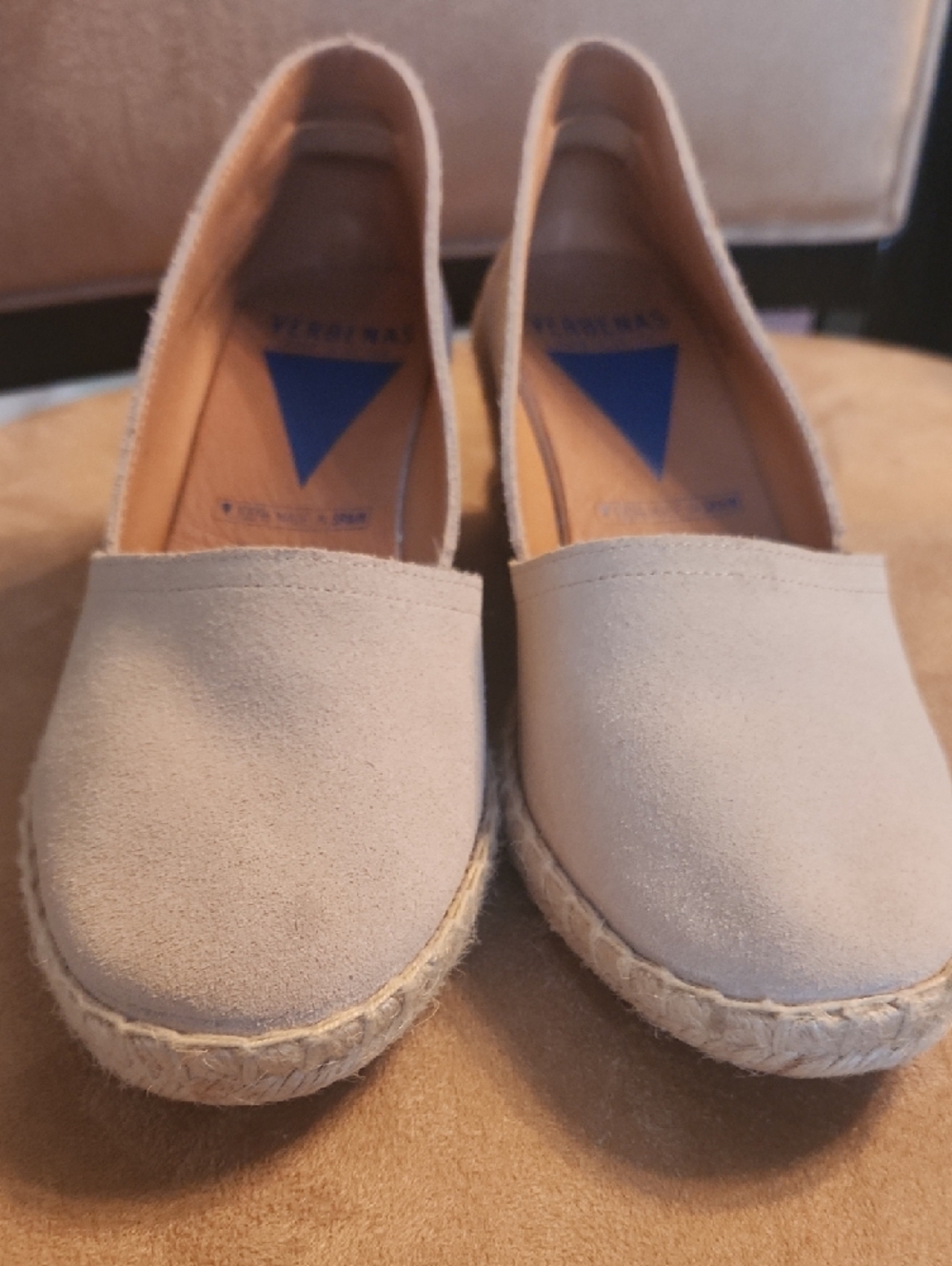 Casual Espadrille Wedge Pumps in Light Taupe - Picture 5 of 17